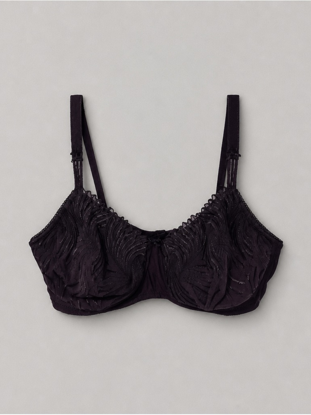 Amoena 40B Black Lace Underwire Bra 40B Women’s Lingerie Sheer Unlined Bra